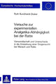 Book cover of: Versuche zur experimentellen Analgetika-Abhaengigkeit bei der Ratte. By: Ruth Burckhardt-Stuker