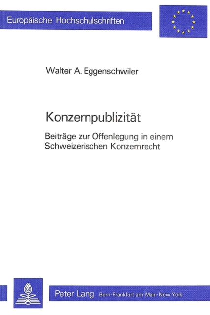 Book cover of: Konzernpublizitaet