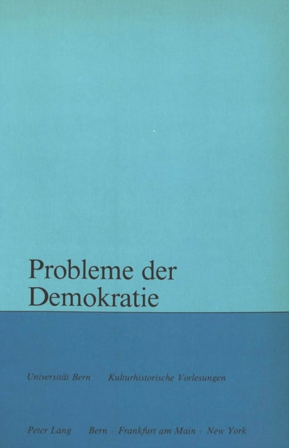 Book cover of: Probleme der Demokratie