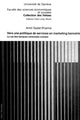 Book cover of: Vers une politique de services en marketing bancaire. By: Sadat Amin Khamsi