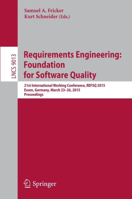 Book cover of: Requirements Engineering: Foundation for Software Quality