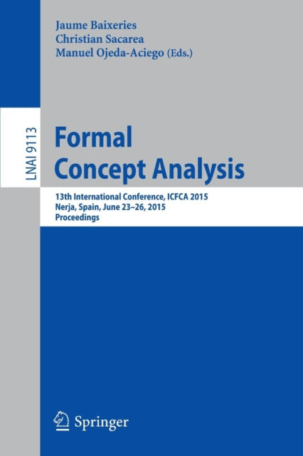 Book cover of: Formal Concept Analysis. By: Jaume Baixeries
