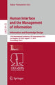 Book cover of: Human Interface and the Management of Information. Information and Knowledge Design. By: Sakae Yamamoto