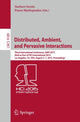 Book cover of: Distributed, Ambient, and Pervasive Interactions. By: Norbert Streitz