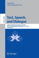 Book cover of: Text, Speech, and Dialogue. By: Pavel Král