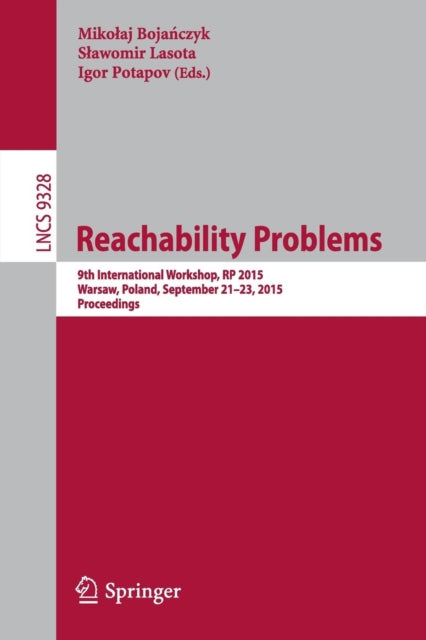 Book cover of: Reachability Problems. By: Mikolai Bojanczyk
