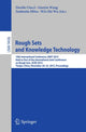 Book cover of: Rough Sets and Knowledge Technology. By: Davide Ciucci