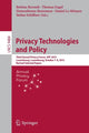 Book cover of: Privacy Technologies and Policy. By: Bettina Berendt
