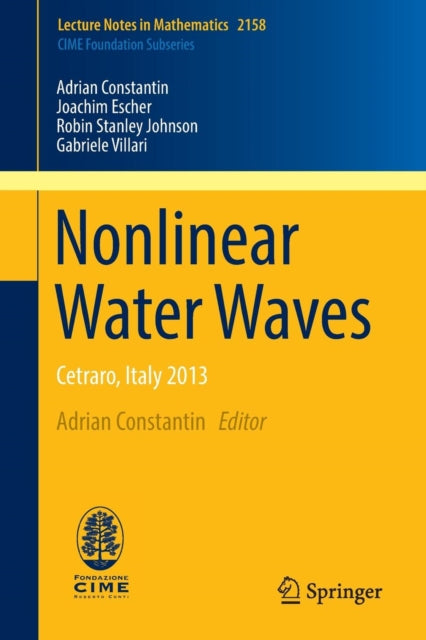 Book cover of: Nonlinear Water Waves. By: Joachim Escher