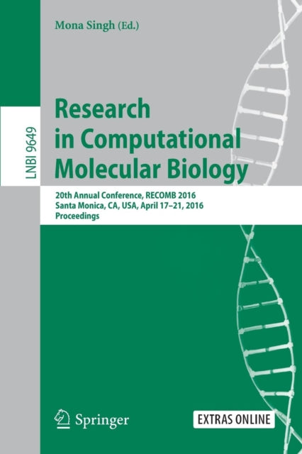 Book cover of: Research in Computational Molecular Biology. By: Mona Singh