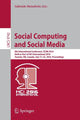 Book cover of: Social Computing and Social Media. By: Gabriele Meiselwitz