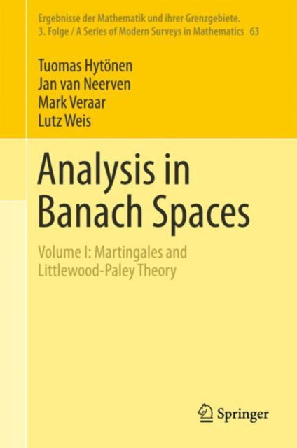Book cover of: Analysis in Banach Spaces. By: Tuomas Hytönen
