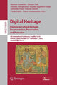 Book cover of: Digital Heritage. Progress in Cultural Heritage: Documentation, Preservation, and Protection. By: Marinos Ioannides