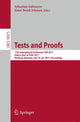 Book cover of: Tests and Proofs. By: Sebastian Gabmeyer