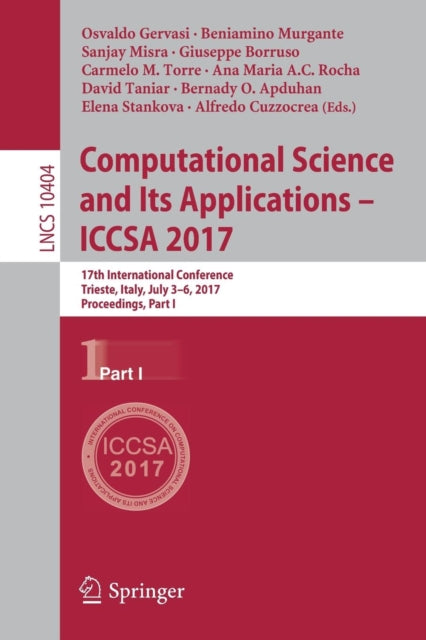 Book cover of: Computational Science and Its Applications – ICCSA 2017. By: Osvaldo Gervasi