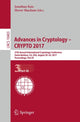 Book cover of: Advances in Cryptology – CRYPTO 2017. By: Jonathan Katz