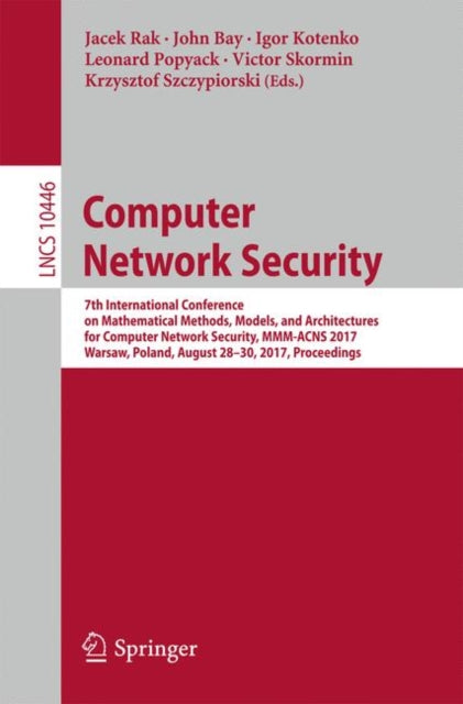 Book cover of: Computer Network Security. By: Jacek Rak