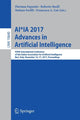 Book cover of: AI*IA 2017 Advances in Artificial Intelligence. By: Floriana Esposito
