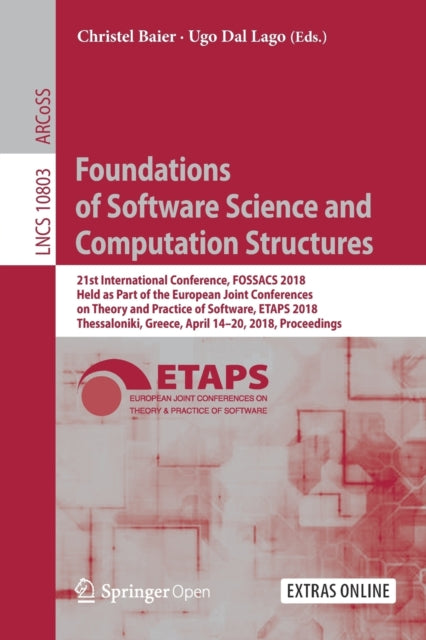 Book cover of: Foundations of Software Science and Computation Structures. By: Christel Baier