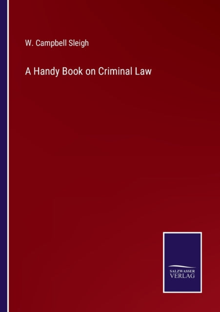 Book cover of: Handy Book on Criminal Law