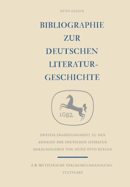 Book cover of: Bibliographie zur deutschen Literaturgeschichte. By: Otto Olzien