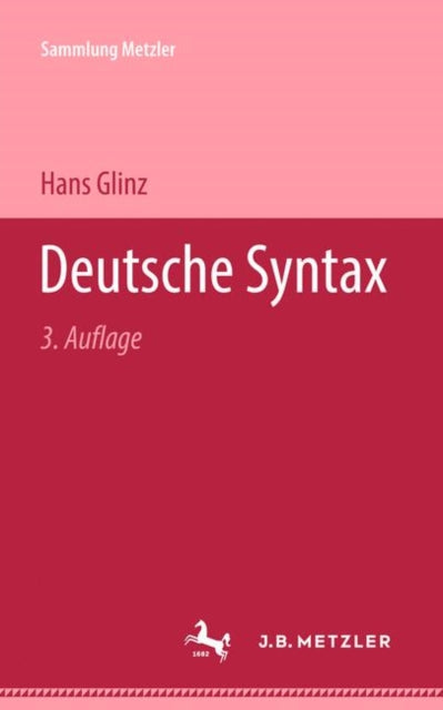 Book cover of: Deutsche Syntax. By: Hans Glinz