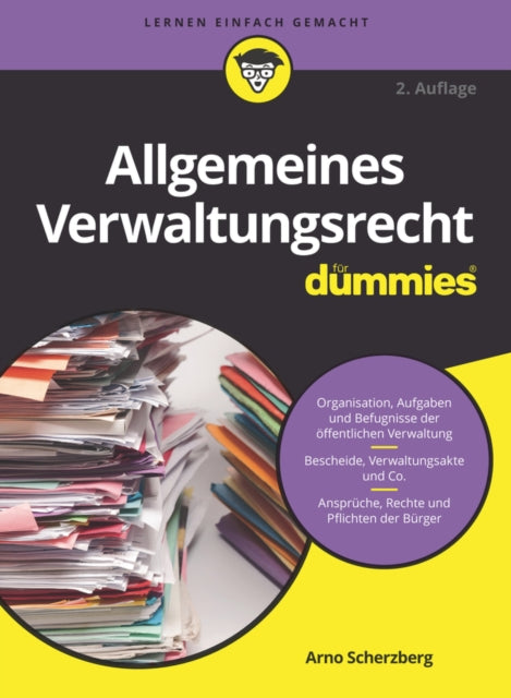 Book cover of: Allgemeines Verwaltungsrecht fur Dummies. By: Arno Scherzberg
