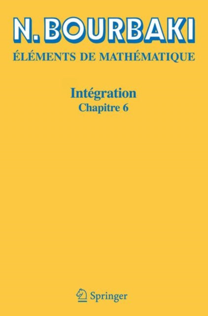 Book cover of: Integration. By: Nicolas Bourbaki