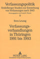 Book cover of: Verfassungsverhandlungen in Thueringen 1991 bis 1993