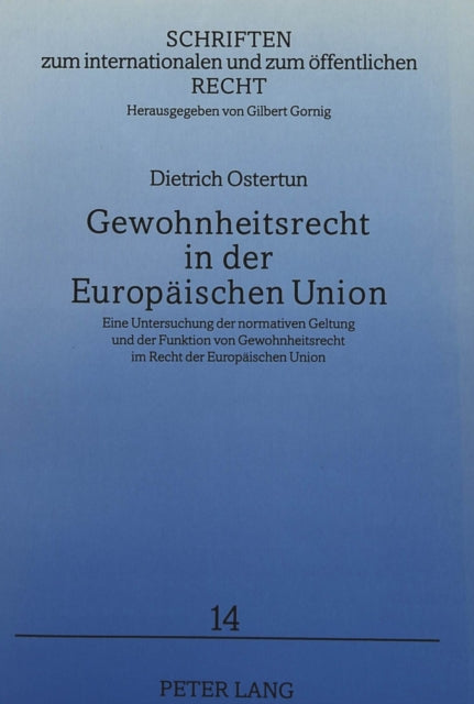 Book cover of: Gewohnheitsrecht in der Europaeischen Union