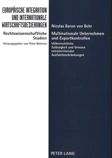 Book cover of: Multinationale Unternehmen und Exportkontrollen