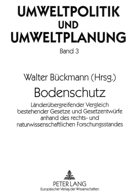 Book cover of: Bodenschutz