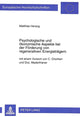 Book cover of: Psychologische und oekonomische Aspekte bei der Foerderung von regenerativen Energietraegern