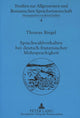 Book cover of: Sprachwahlverhalten bei deutsch-franzoesischer Mehrsprachigkeit. By: Thomas Biegel
