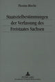 Book cover of: Staatszielbestimmungen der Verfassung des Freistaates Sachsen. By: Thomas Rincke
