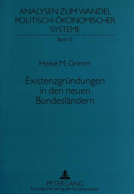 Book cover of: Existenzgruendungen in den neuen Bundeslaendern