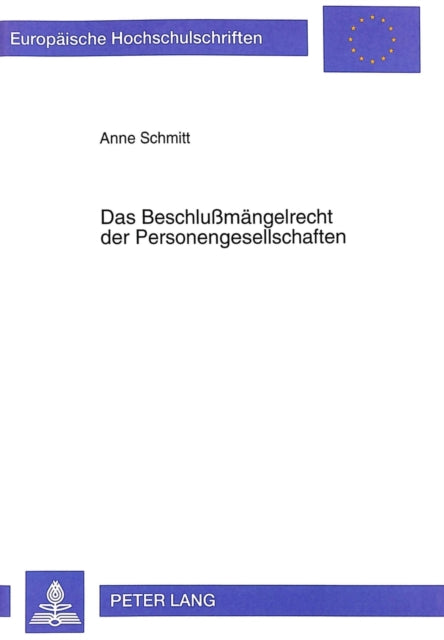 Book cover of: Das Beschlumaengelrecht der Personengesellschaften