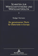 Book cover of: Ein gemeinsamer Markt fuer Elektrizitaet in Europa