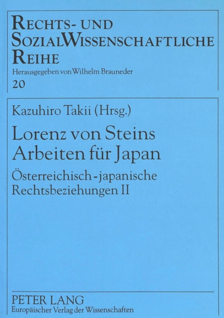 Book cover of: Lorenz von Steins Arbeiten fuer Japan