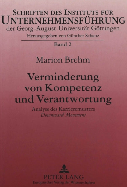 Book cover of: Verminderung von Kompetenz und Verantwortung
