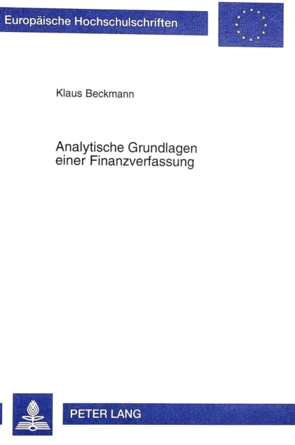 Book cover of: Analytische Grundlagen einer Finanzverfassung