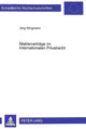 Book cover of: Maklervertraege Im Internationalen Privatrecht