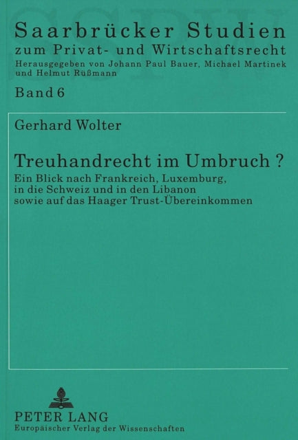 Book cover of: Treuhandrecht im Umbruch?. By: Gerhard Wolter