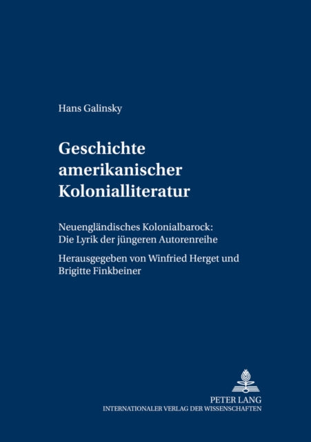Book cover of: Geschichte amerikanischer Kolonialliteratur