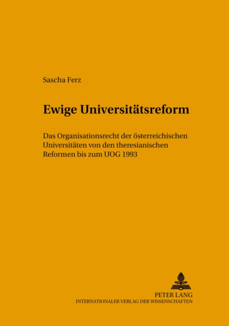 Book cover of: Ewige Universitaetsreform