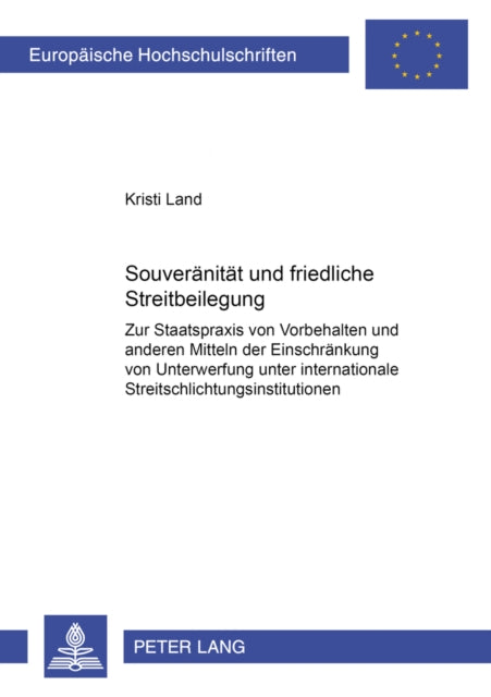 Book cover of: Souveraenitaet Und Friedliche Streitbeilegung