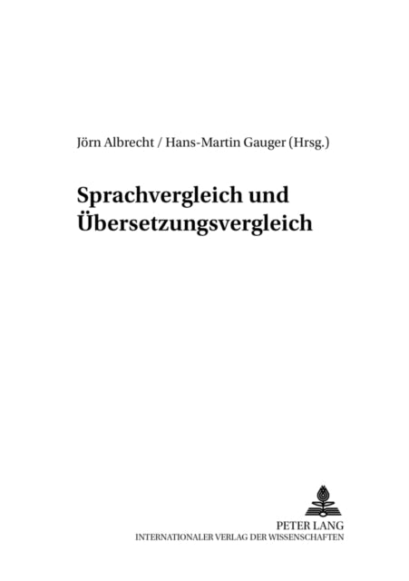 Book cover of: Sprachvergleich Und Uebersetzungsvergleich. By: Jörn Albrecht