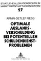 Book cover of: Optimale Auslandsverschuldung bei potentiellen Schuldendienstproblemen