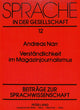 Book cover of: Verstaendlichkeit im Magazinjournalismus