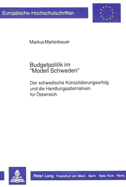 Book cover of: Budgetpolitik im «Modell Schweden»
